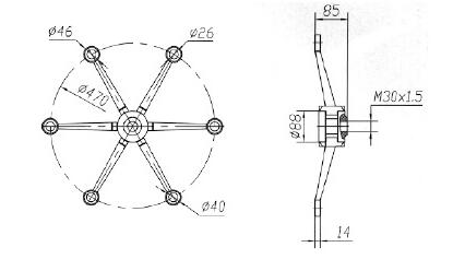 SMS4706A系列驳接爪参数